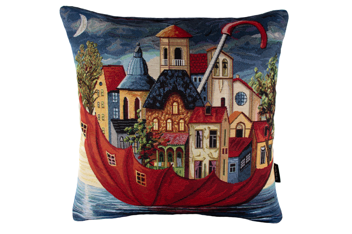 Koristetyyny Sateenvarjokaupunki 45x45cm