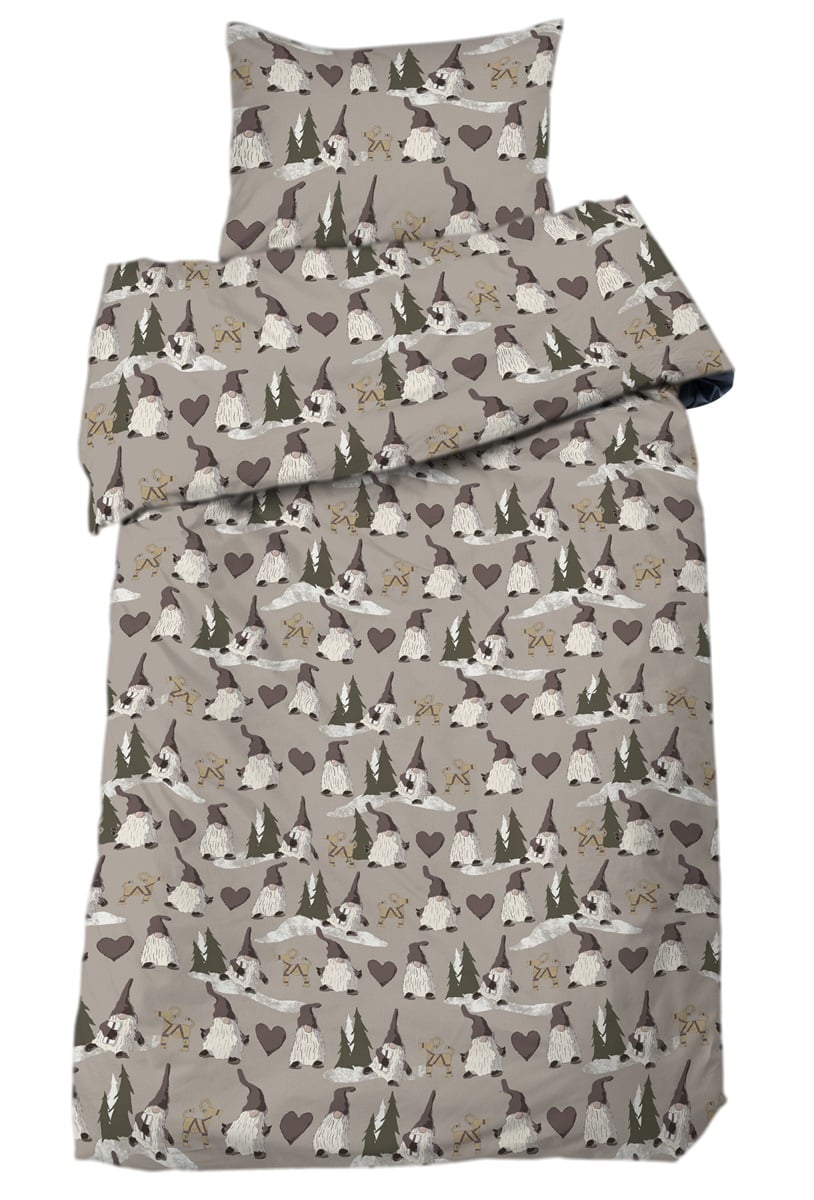 Pussilakanasetti Tonttu 150x210xm - harmaa