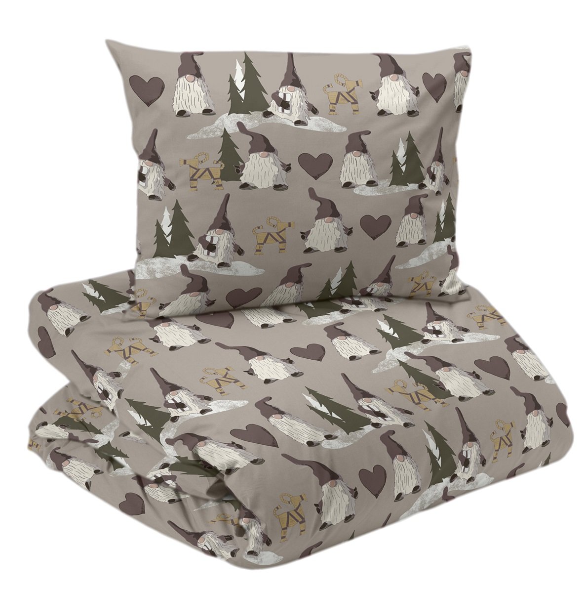 Pussilakanasetti Tonttu 150x210xm - harmaa