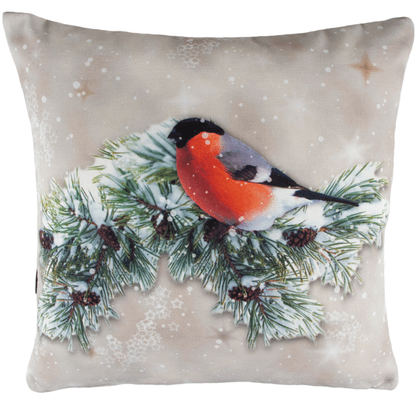 Joulutyyny: Punatulkku 45x45cm