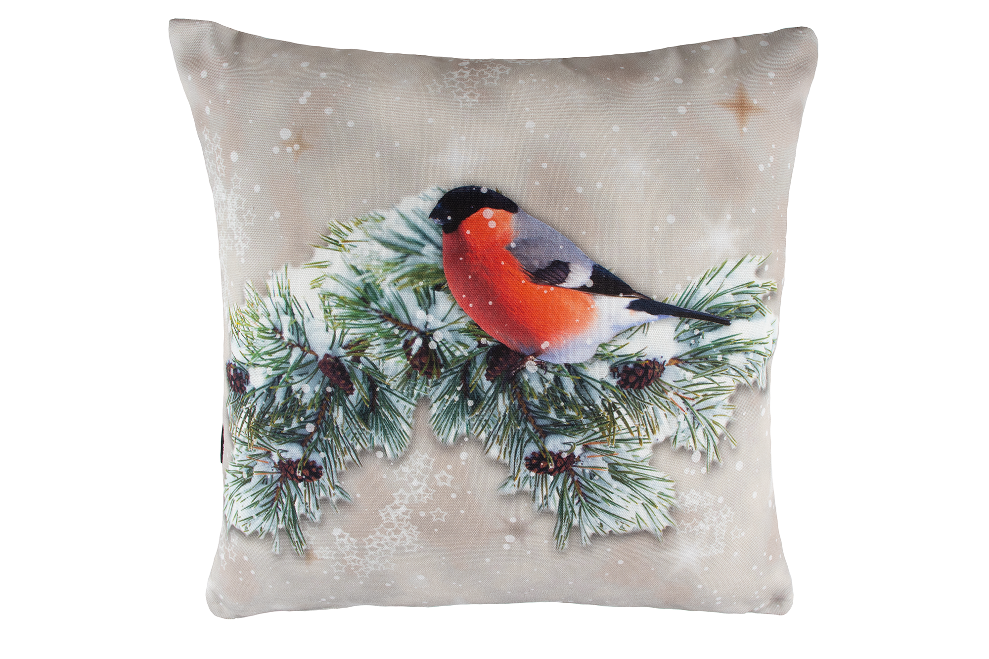 Joulutyyny: Punatulkku 45x45cm