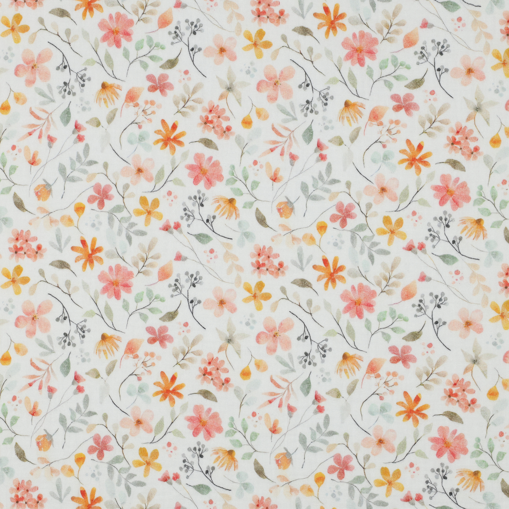 Double gauze: Pienet kukat harsokangas