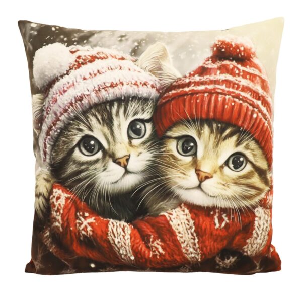 Tulossa: Samettityyny Kissakaverukset 45x45cm