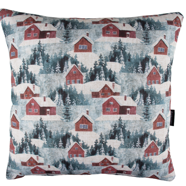 Koristetyyny Talviset maalaistalot 45x45cm